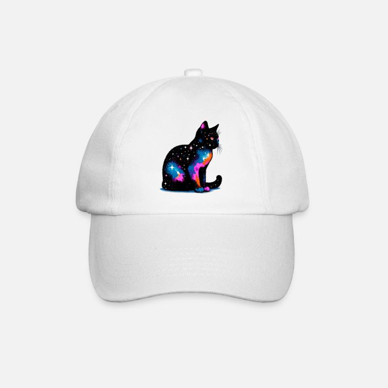 Katze - Baseballkappe - Weiß/Weiß
