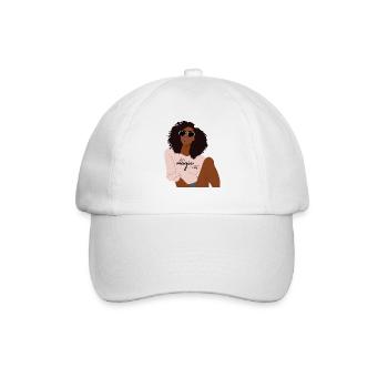 Schwarzes Mädchen Black Girl - Baseball Cap - white/white - Front