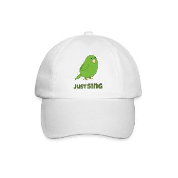 wellensittich just sing - Baseballkappe - Weiß/Weiß - Vorne