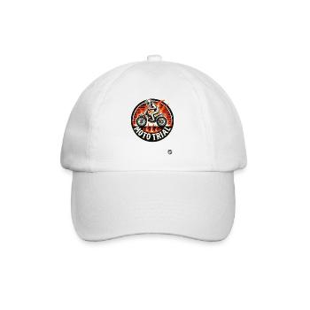 Motocross Moto Trial in Hell - Baseball Cap - white/white - Front