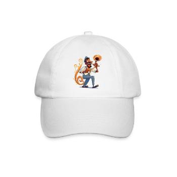 Posaune Troubadour - Baseballkappe - Weiß/Weiß - Vorne