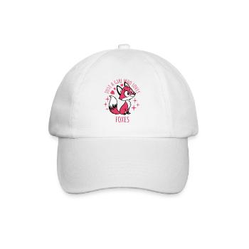 Just a girl who loves foxes - Cartoon - Baseball Cap - white/white - Front