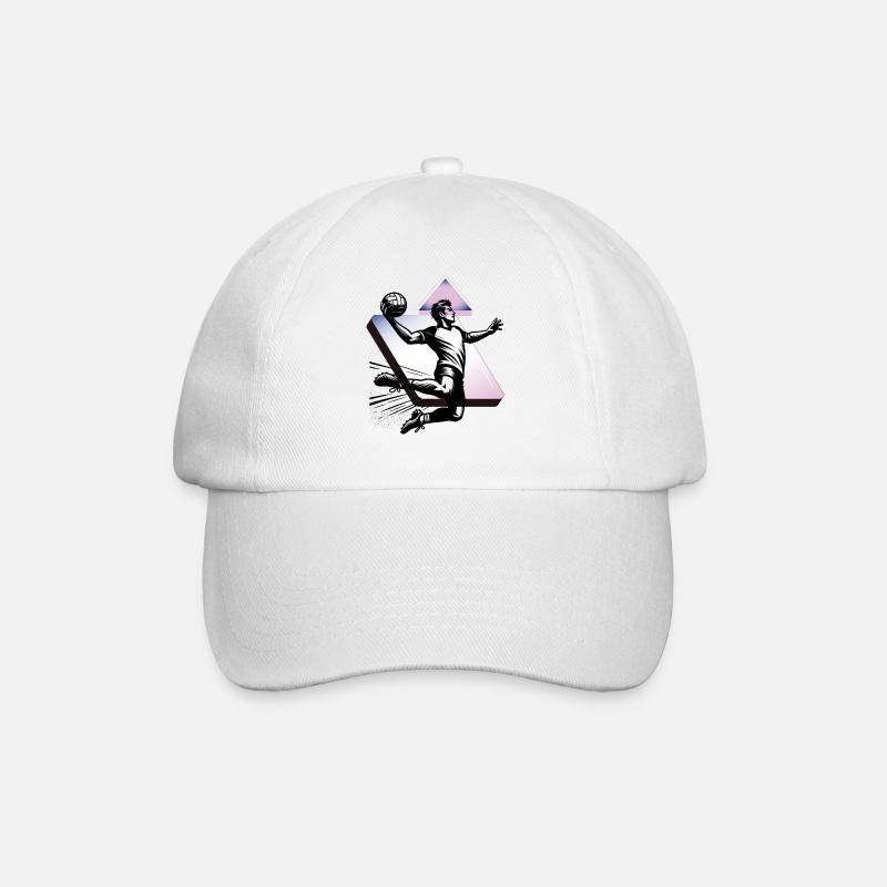 Handball Handballer - Baseballkappe - Weiß/Weiß