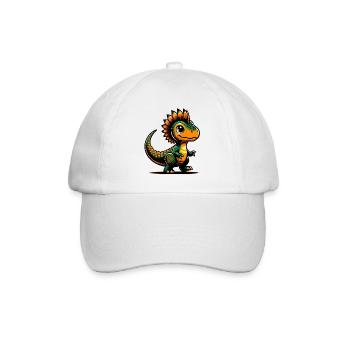 Dinosaur - Baseball Cap - white/white - Front