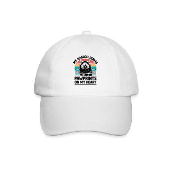 My Ragdoll Leaves Pawprints On My Heart Ragdolls C - Baseball Cap - white/white - Front
