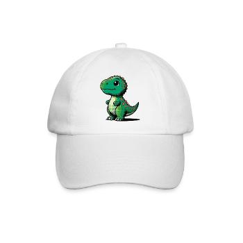 Dinosaur - Baseball Cap - white/white - Front