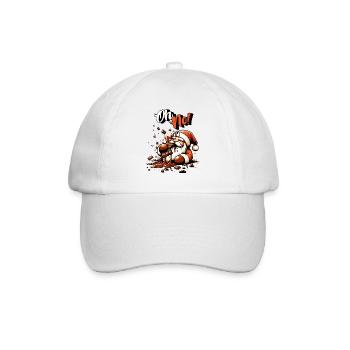 Oh No! Schöne Bescherung für Schokoladen- Fans - Baseballkappe - Weiß/Weiß - Vorne