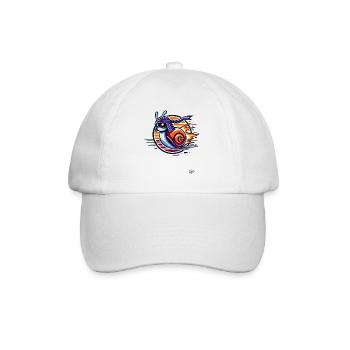 Japanese Samurai Turbo Snail - Baseball Cap - white/white - Front