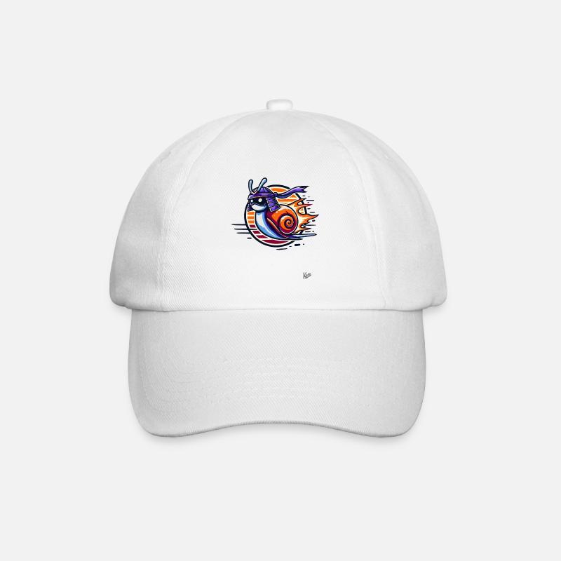 Japanische Samurai Turbo Schnecke - Baseballkappe - Weiß/Weiß