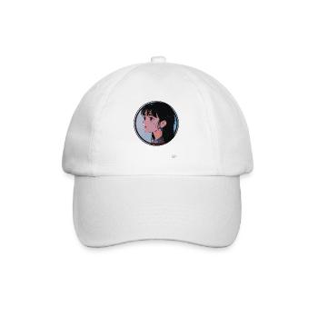 Japanese Cartoon Girl - Baseball Cap - white/white - Front