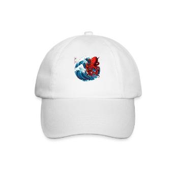 Oktopus Japanische Kunst Octopus Japanese Art - Baseball Cap - white/white - Front