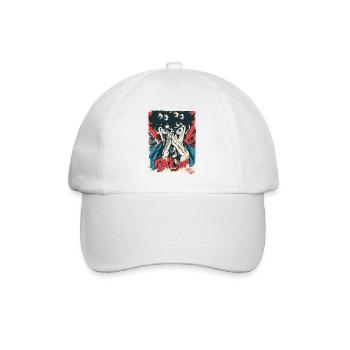 Monster Eyes Rock Hard - Baseball Cap - white/white - Front