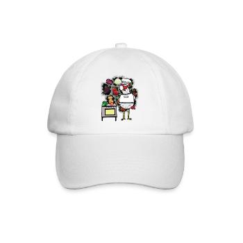 drôle poulet hôte légumes cuisinier cuisinier amusant - Casquette classique - blanc/blanc - Devant