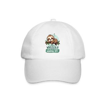 Ich Mach Winterschlaf Bis Alles Wieder Normal Ist - Baseballkappe - Weiß/Weiß - Vorne