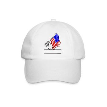 Flag USA espace de texte transparent pour le poing - Casquette classique - blanc/blanc - Devant