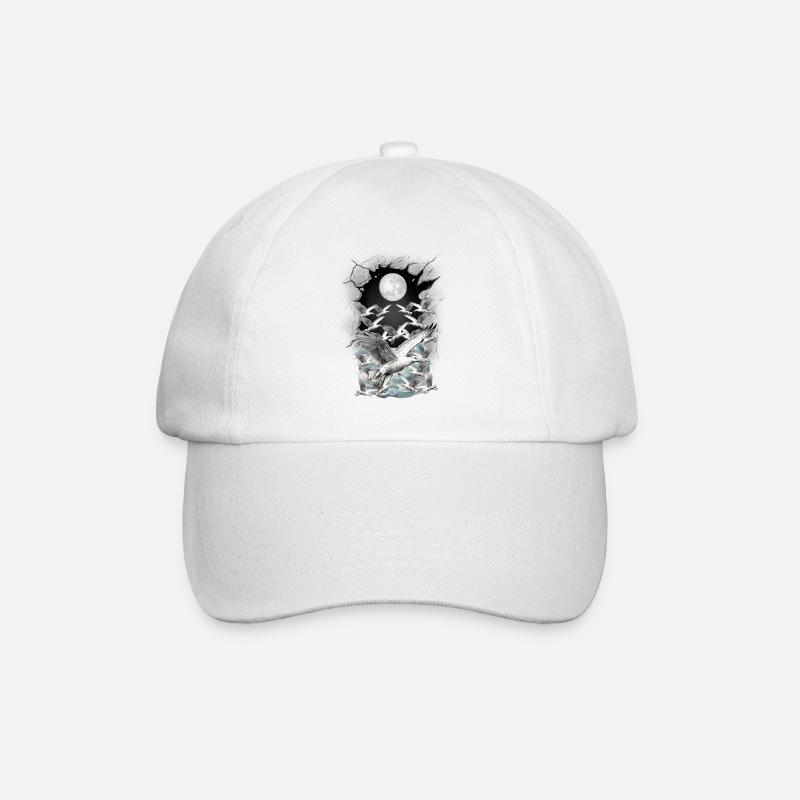 maritim Möwe Möwen - Baseballkappe - Weiß/Weiß