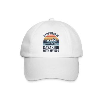 Kayaking with four-legged friends - Baseball Cap - white/white - Front
