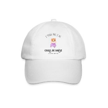 J’peux pas j’ai cours de danse avec mon hamster - Casquette classique - blanc/blanc - Devant
