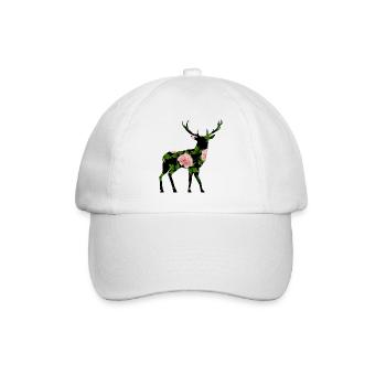 Hirsch - Baseballkappe - Weiß/Weiß - Vorne
