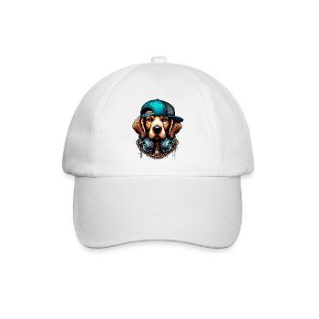 Dog - Baseball Cap - white/white - Front