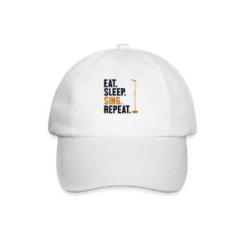 Eat Sleep Sing Repeat Opera House Tenor Singer - Baseball Cap - white/white - Front