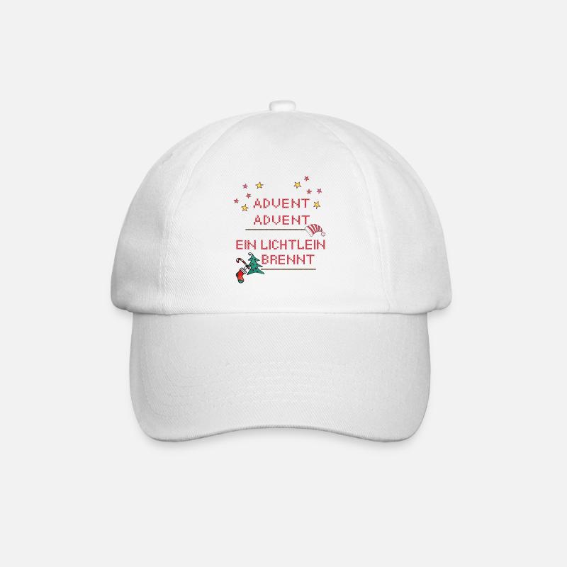 Advent Advent, Weihnachten - Baseballkappe - Weiß/Weiß