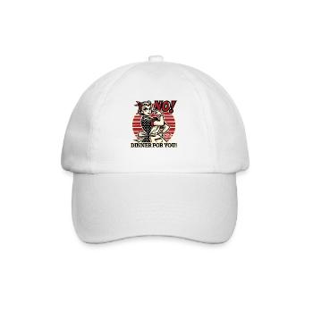Femme au foyer en colère rétro dit : Pas de nourriture pour vous - Casquette classique - blanc/blanc - Devant