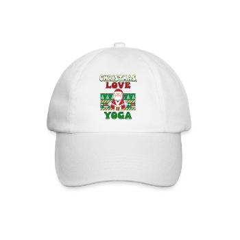 Yogini Yoga Meditation Weihnachten, Liebe und Yoga - Baseballkappe - Weiß/Weiß - Vorne