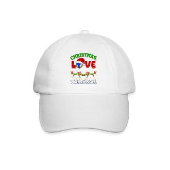 Joueur de volley-ball équipe club Noël, amour - Casquette classique - blanc/blanc - Devant