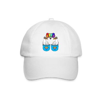 LGBT Gay Pride Seagulls Drapeau arc-en-ciel Arc-en-ciel - Casquette classique - blanc/blanc - Devant