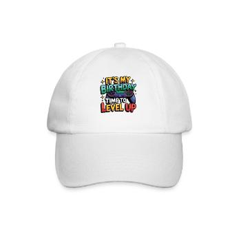 Birthday Boy Time to Level Up Birthday Gamer Boys - Casquette classique - blanc/blanc - Devant