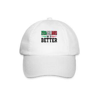 Italien Italie Drôle Dicton Idée Cadeau - Casquette classique - blanc/blanc - Devant