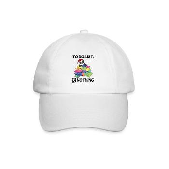 Lustiger Spruch lustige Sprüche - Panda Motiv - Baseballkappe - Weiß/Weiß - Vorne