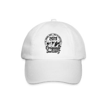 2011 January Original 13 Year Anniversary Gift - Baseball Cap - white/white - Front