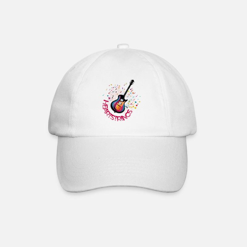 Couch-Gitarrist | Elektrogitarre - Baseballkappe - Weiß/Weiß