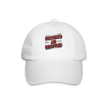 Überanstrengter und unterschätzter sarkastischer Humor - Baseballkappe - Weiß/Weiß - Vorne