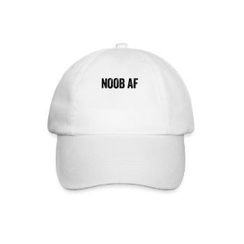 Noob AF Gamer Videospiele Noob AF - Baseballkappe - Weiß/Weiß - Vorne