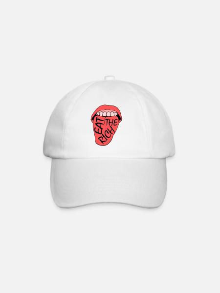 Eat the rich - Baseballkasket - hvid/hvid