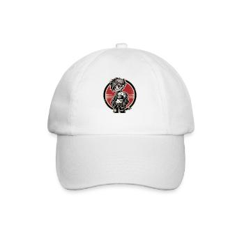 Cooles Emo-Zombie-Mädchen - Baseballkappe - Weiß/Weiß - Vorne