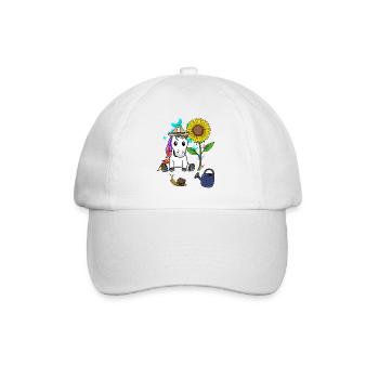 Unicorn Gardener Nature Garden Sunflower Child - Baseball Cap - white/white - Front