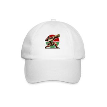Scottish Guy with Wooden Trunk - Caber Toss - Baseball Cap - white/white - Front