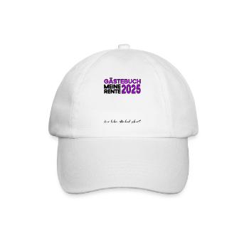 Pension 2025 Livre d’or Pension Retraite Mamie Papy - Casquette classique - blanc/blanc - Devant