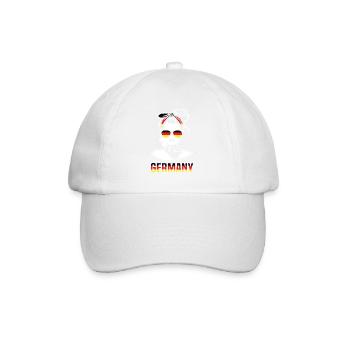 Sports Germany, Football, Outfit for Sports Fan - Baseball Cap - white/white - Front