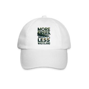 More Trees Less Wasteland Nature Conservation - Baseball Cap - white/white - Front