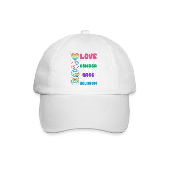 Gender Lesbians, Gays, Trans, Queer Rainbow - Baseball Cap - white/white - Front