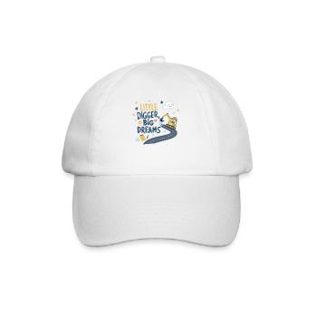 Little Digger Big Dreams – Cute Excavator Design - Baseball Cap - white/white - Front