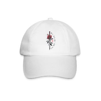 Japan Sword Rose Characters Aesthetics - Baseball Cap - white/white - Front