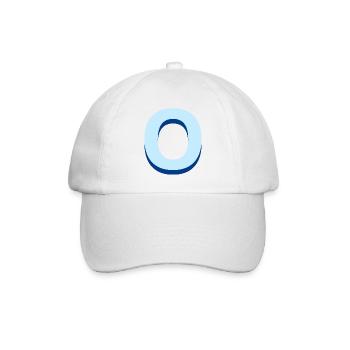 Lettre o bleu pop et moderne - Casquette classique - blanc/blanc - Devant