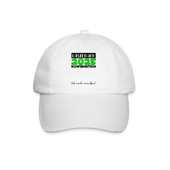 Confirmation 2025 Guestbook Decoration Girls Boys - Baseball Cap - white/white - Front