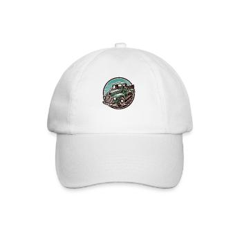 Camionnette rétro vintage Oldtimer - Casquette classique - blanc/blanc - Devant